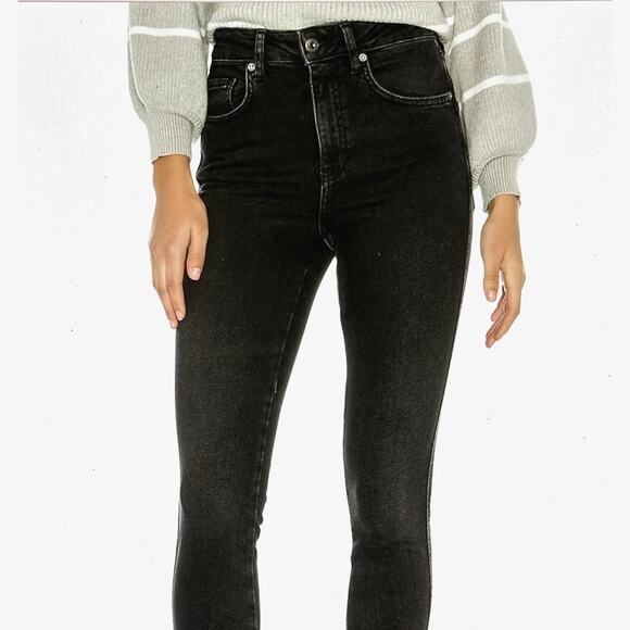 Free People High Rise Jeggings Black size 28 - Picture 2 of 13